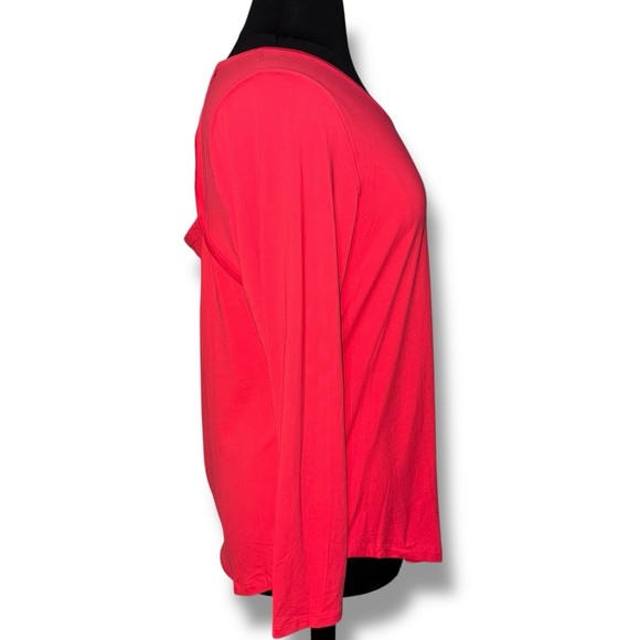 NWT LANE BRYANT LIVI Wicking Cut-Out Back Top - Coral 18/20 - Picture 4 of 16